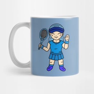 Cute girl tennis player Mug